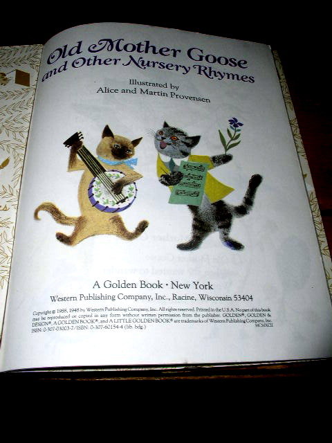 Old Mother Goose and Other Nursery Rhymes, Second Printing, Little Golden Book