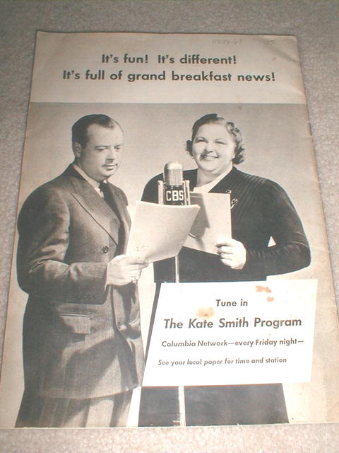 Kate Smith's Breakfast Book, 1941 _ CK