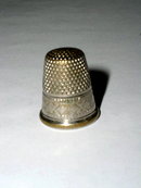 Thimble, Sterling Silver w/Gold Rim, Germany