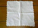 Tatted Lace Edged Handkerchief