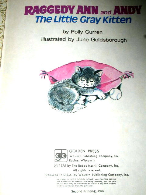 Raggedy Ann and Andy, The Little Grey Kitten, Little Golden Book