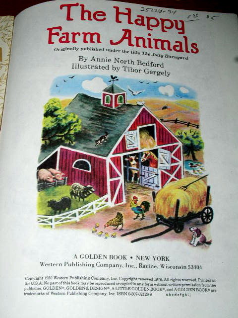 The Happy Farm Animals, Little Golden Book