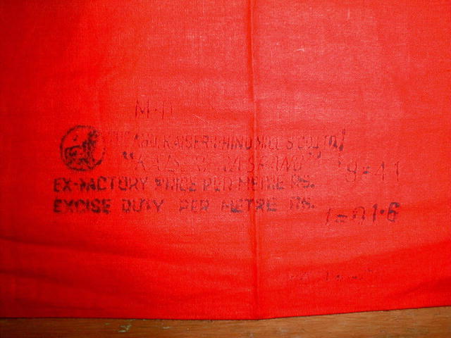 Vintage Fabric 1970 - Embroidered Dress Panel
