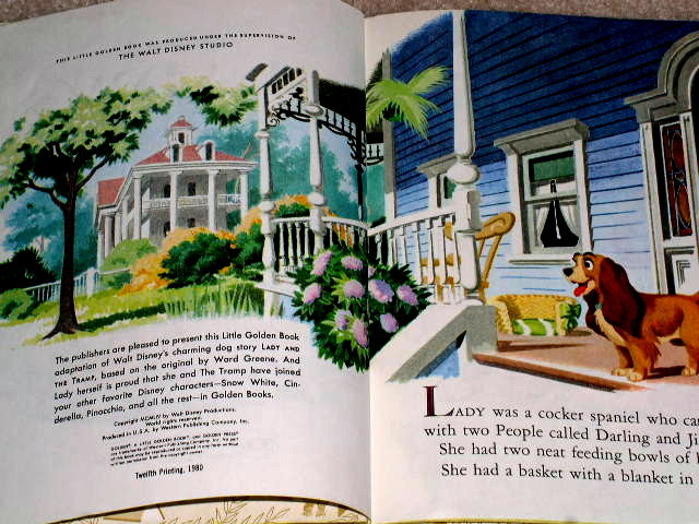 Walt Disney's Lady, Little Golden Book,