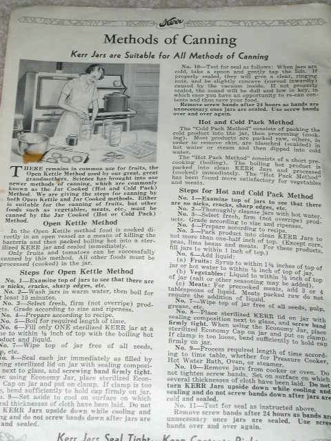 Kerr Home Canning Book Cookbook
