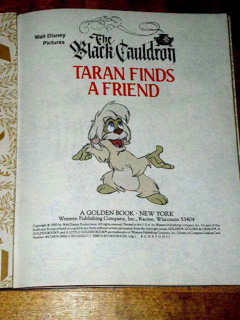 Disney's The Black Cauldron, Taran Finds a Friend, Little Golden Book