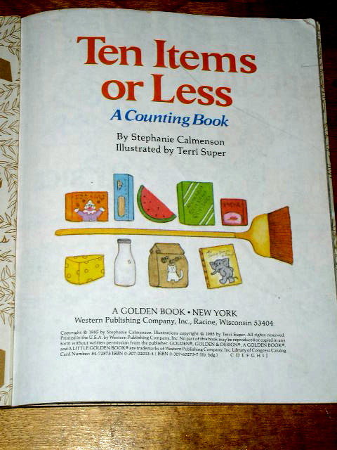 Ten Items or Less, Little Golden Book
