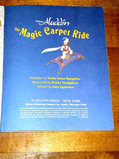 Disney's Aladdin, The Magic Carpet Ride, Little Golden Book