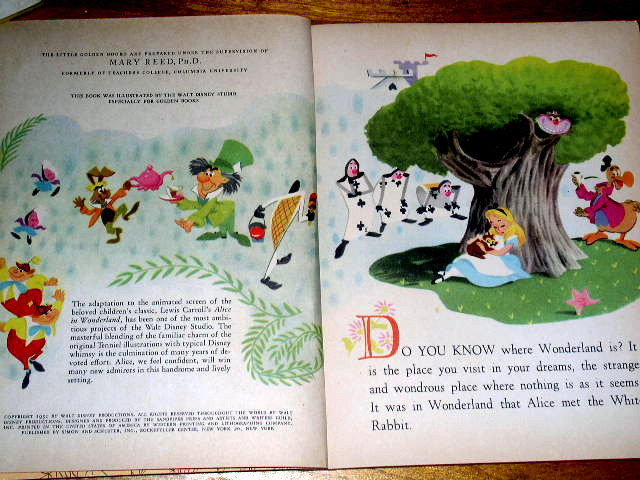 Disney's Alice in Wonderland Meets the White Rabbit, Little Golden Book