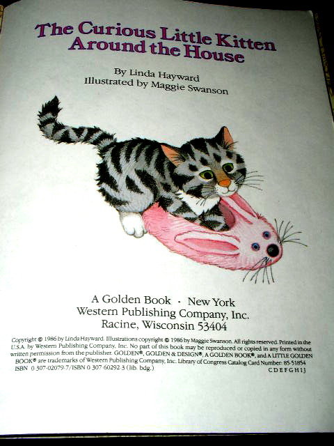 The Curious Little Kitten Around The House, Little Golden Book
