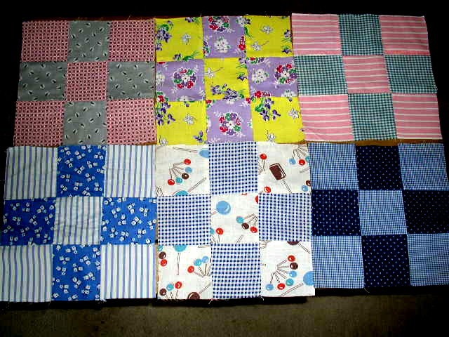 Vintage Quilt Blocks, Nine Patch - QB