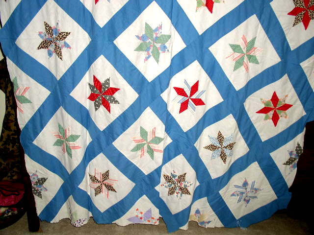 Appliqued Star Quilt Top - QTP