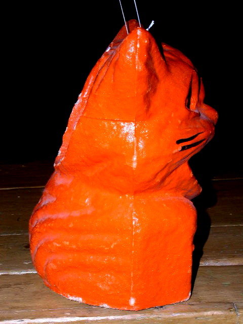 Paper Mache Full Body Cat Candy Container