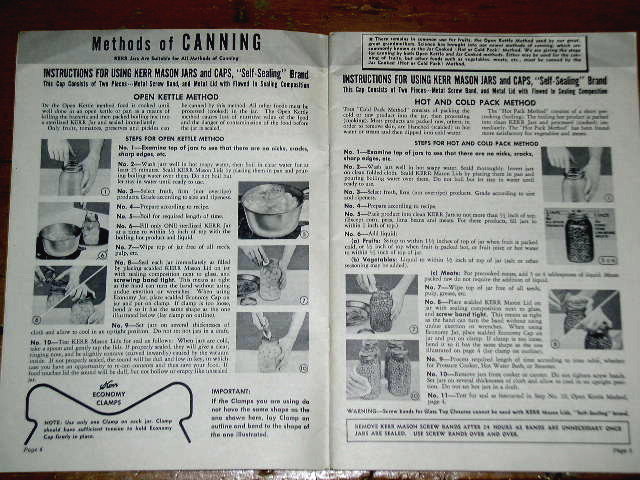 Kerr Home Canning Book - CK