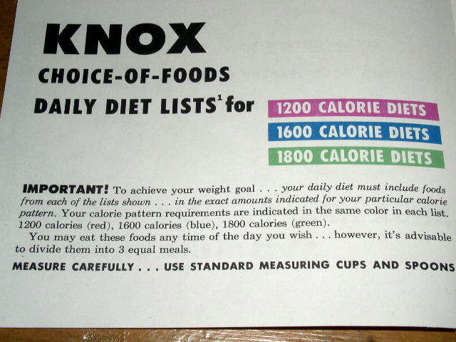 Knox Eat and Reduce Plan Cook Book - CK