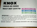 Knox Eat and Reduce Plan Cook Book - CK