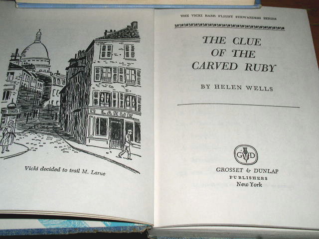 Vicki Barr Book, The Clue of the Carved Ruby