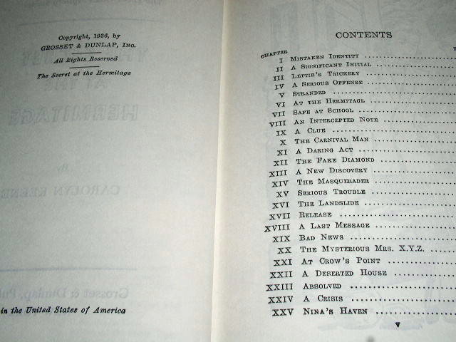 Dana Girls Book, The Secret at the Hermitage