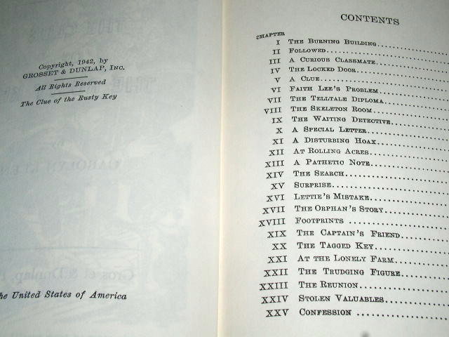 Dana Girls Book, The Clue of the Rusty Key