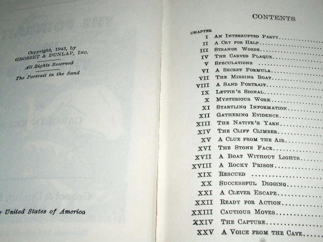 Dana Girls Book, The Portrait in the Sand