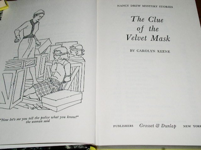 Nancy Drew, The Clue of the Velvet Mask book