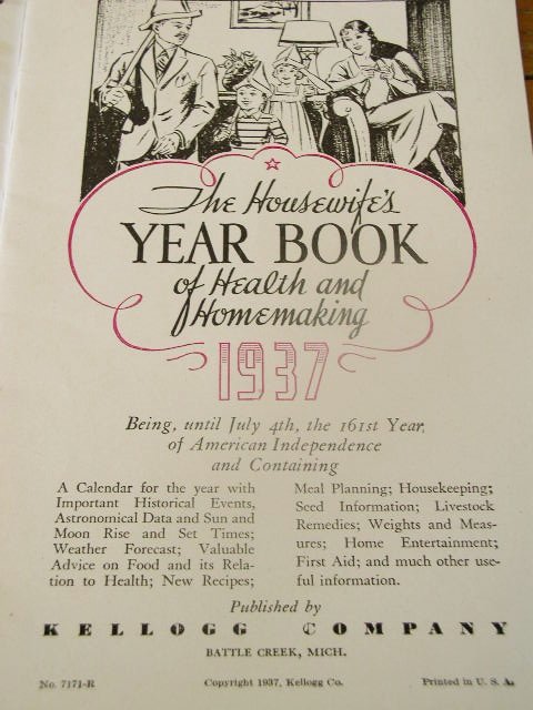 Housewife's Yearbook of Health and Homemaking, 1937 - CK