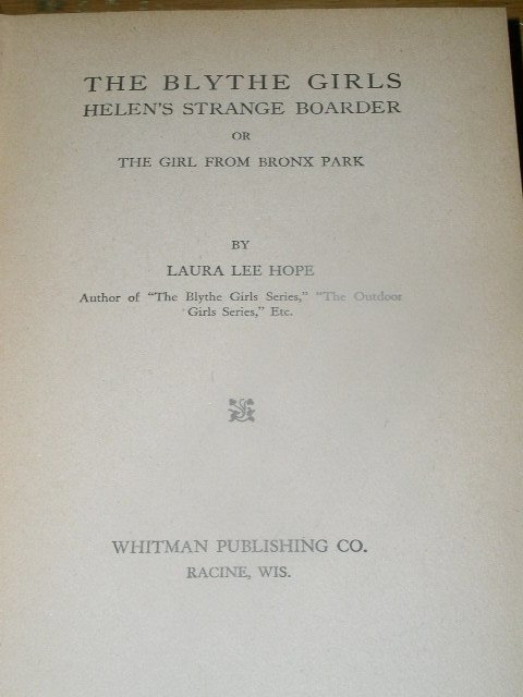 The Blythe Girls, Helen's Strange Boarder Book