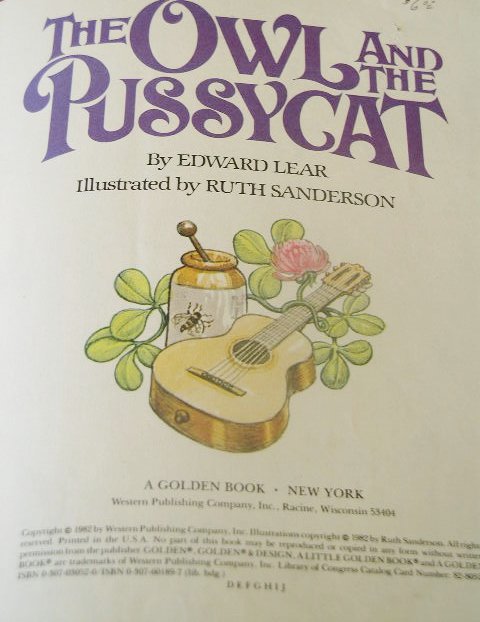 The Owl and the Pussycat Little Golden Book