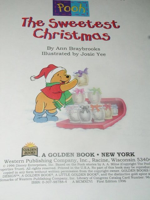 Pooh, The Sweetest Christmas - Little Golden Book