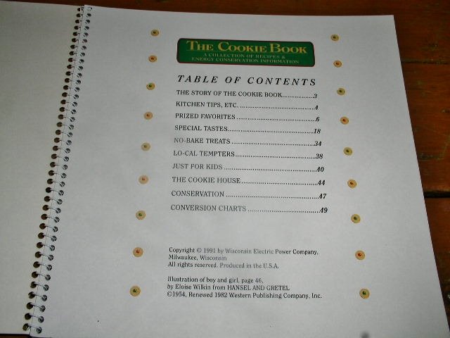 The Cookie Book, Wisconsin Electric Power Co. CK