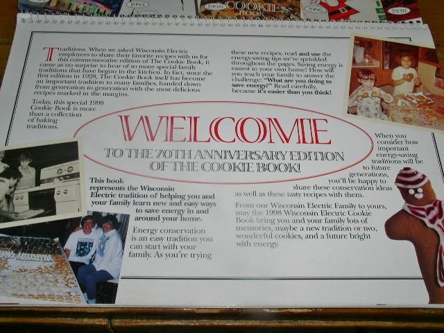 The Cookie Book, Wisconsin Electric Co. CK