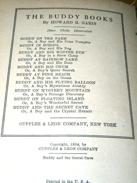 Buddy and The Secret Cave Book