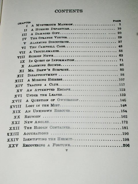 Nancy Drew, The Mystery of the Moss Covered Mansion Book