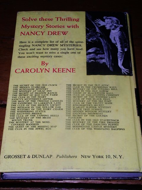 Nancy Drew, The Mystery of the Moss Covered Mansion Book