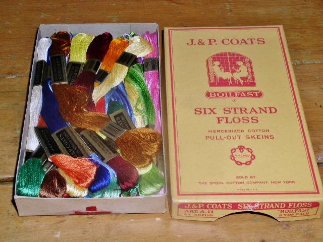 J & P Coats Box and Floss