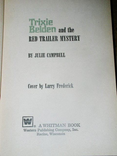 Trixie Belden, The Red Trailer Mystery Book