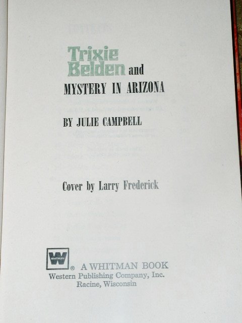 Trixie Belden, The Mystery In Arizona Book