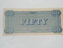 Confederate Currency $50.00 Banknote, Counterfit,