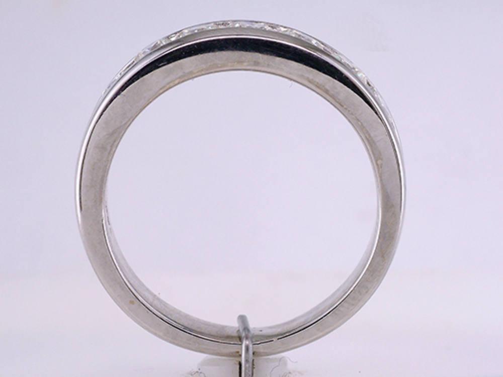 Men's 1ct Diamond 14k White Gold Wedding Band Ring
