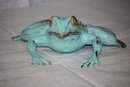 Sculpture bronze bull frog Italian 1900