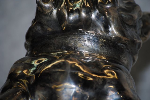 Sterling silver British bulldog Italian 1940