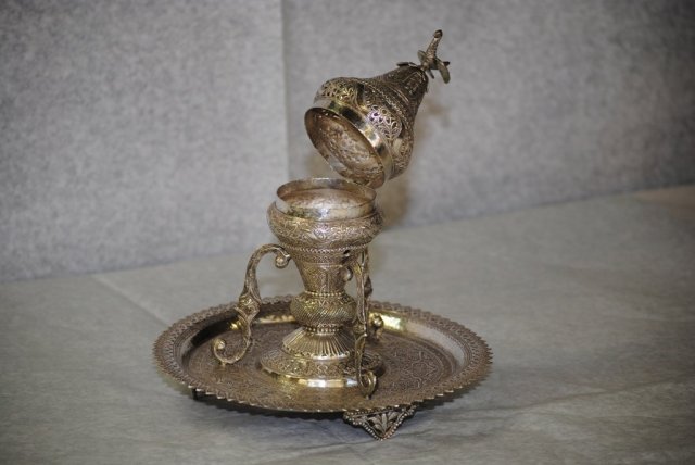 Egyptian silver incense burner 1940