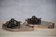 Pair of bronze octopus Italian 1950
