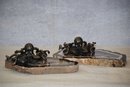 Pair of bronze octopus Italian 1950