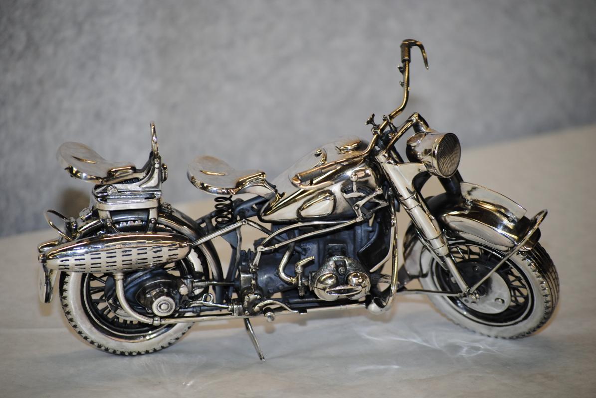 Italian sterling silver BMW R75 motorcycle