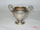 Pair antique Victorian sugar bowl and creamer Glasgow 1869