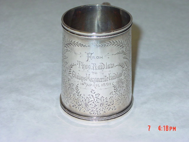 Antique Victorian mug city of London 1889