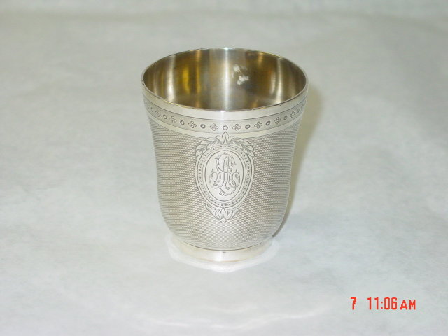Antique French baby cup year 1880