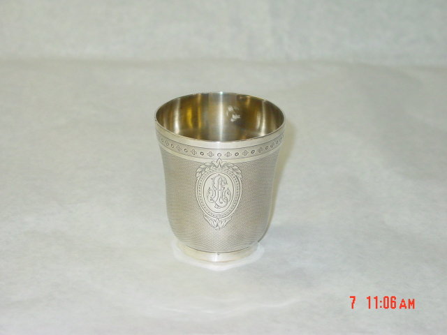 Antique French baby cup year 1880