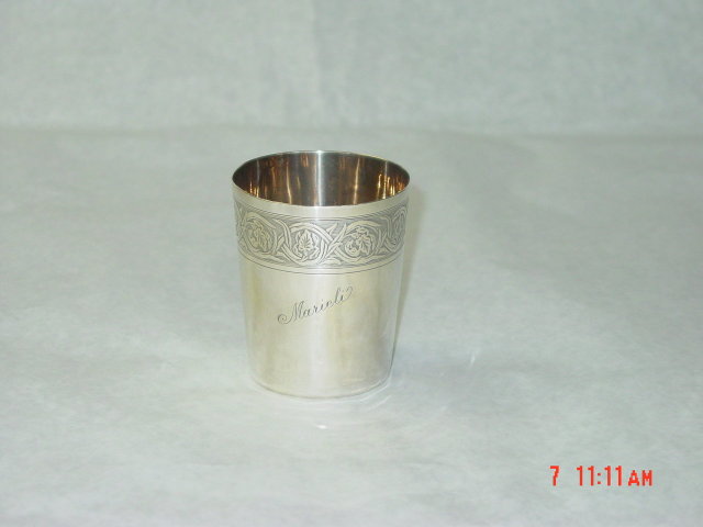 Antique Austro Ungarian baby cup year 1901